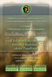 Klubová výstava s udeľovaním CAC , KV 2022